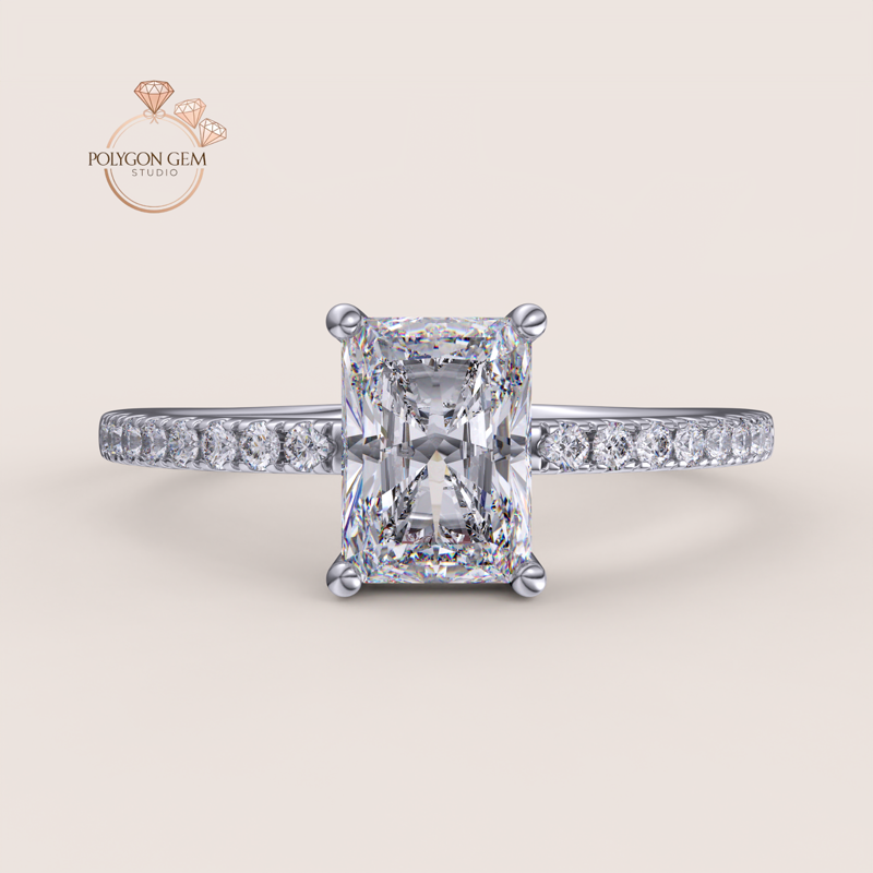 Emerald-Cut Diamond Ring