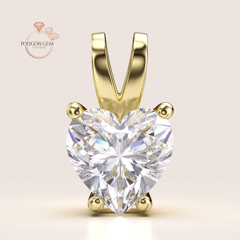 Heart-Shaped Diamond Pendant