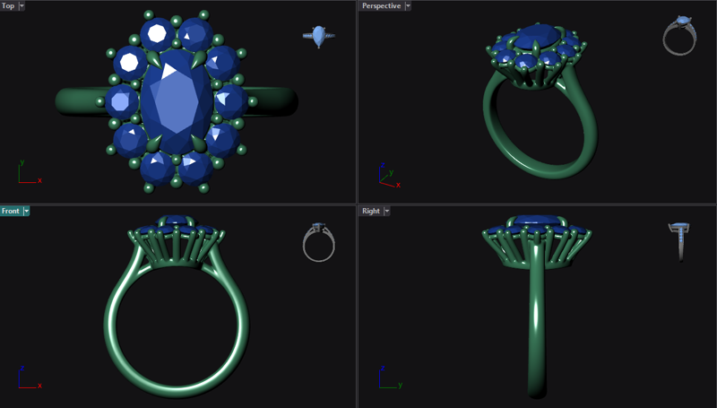 MatrixGold CAD Process - Stone Pattern