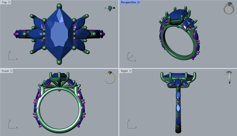 Oval Halo CAD Drafting