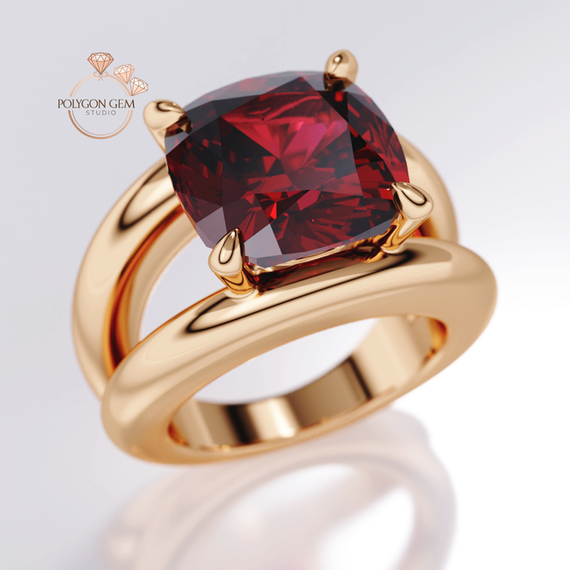 Ruby Split-Shank Ring