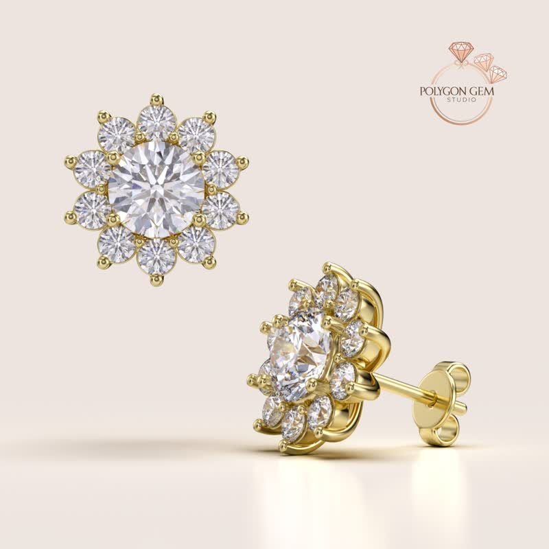 Sunburst Diamond Studs